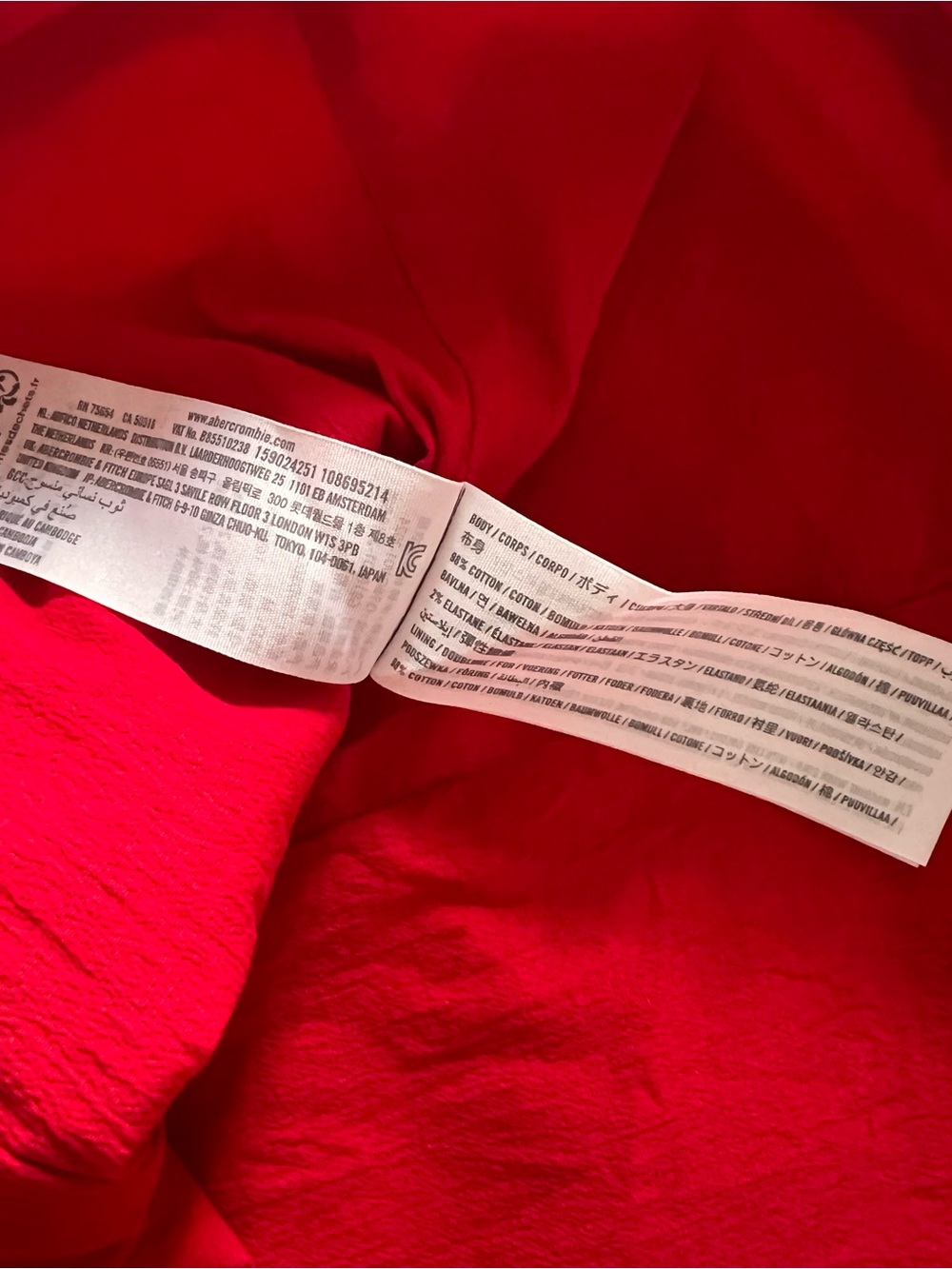 Abercrombie & Fitch Red Short-Sleeve Square-Neck Mini Dress - Picture 6 of 6